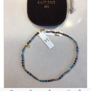 Gurhan NWT 22K gold and multi stone necklace with Gurhan pouch